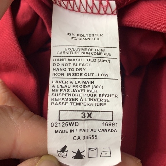 Encore Petite oversized hot red sleeveless top size 3X - Picture 8 of 9